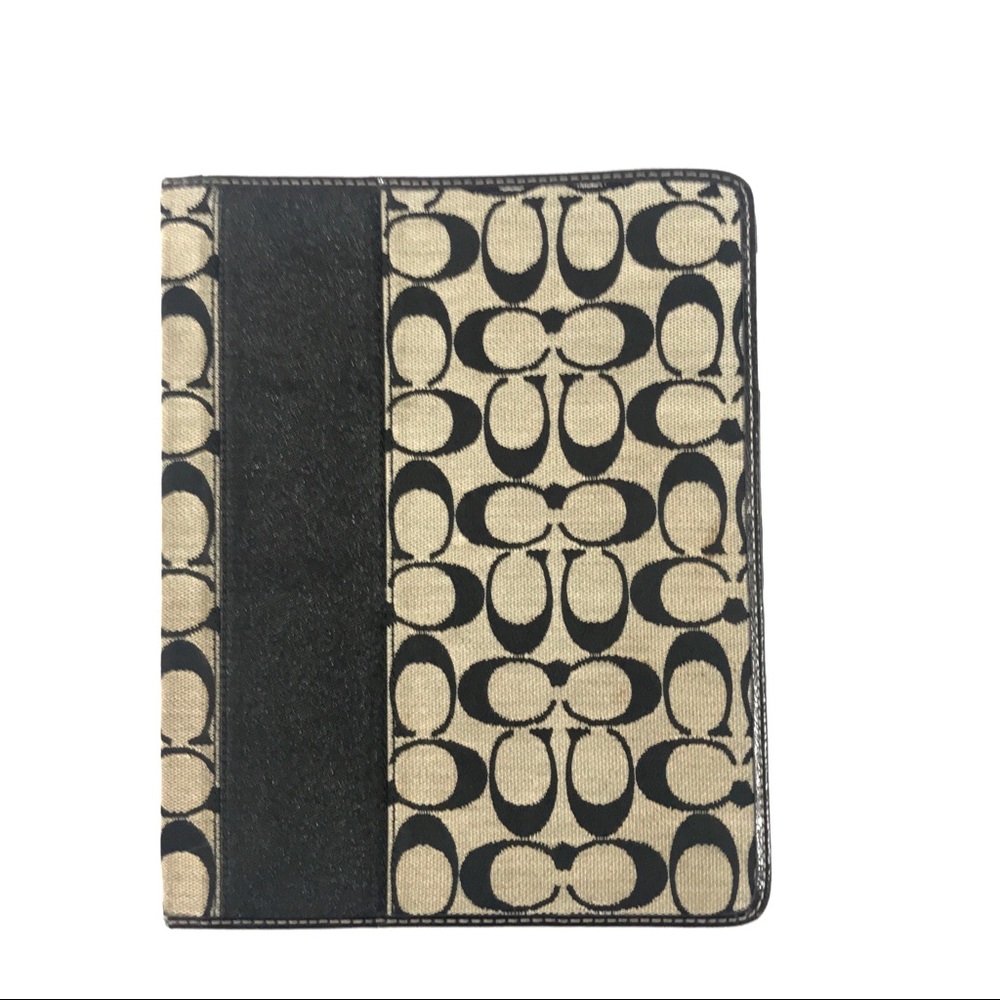 Coach iPad Cover in Black and Cream
